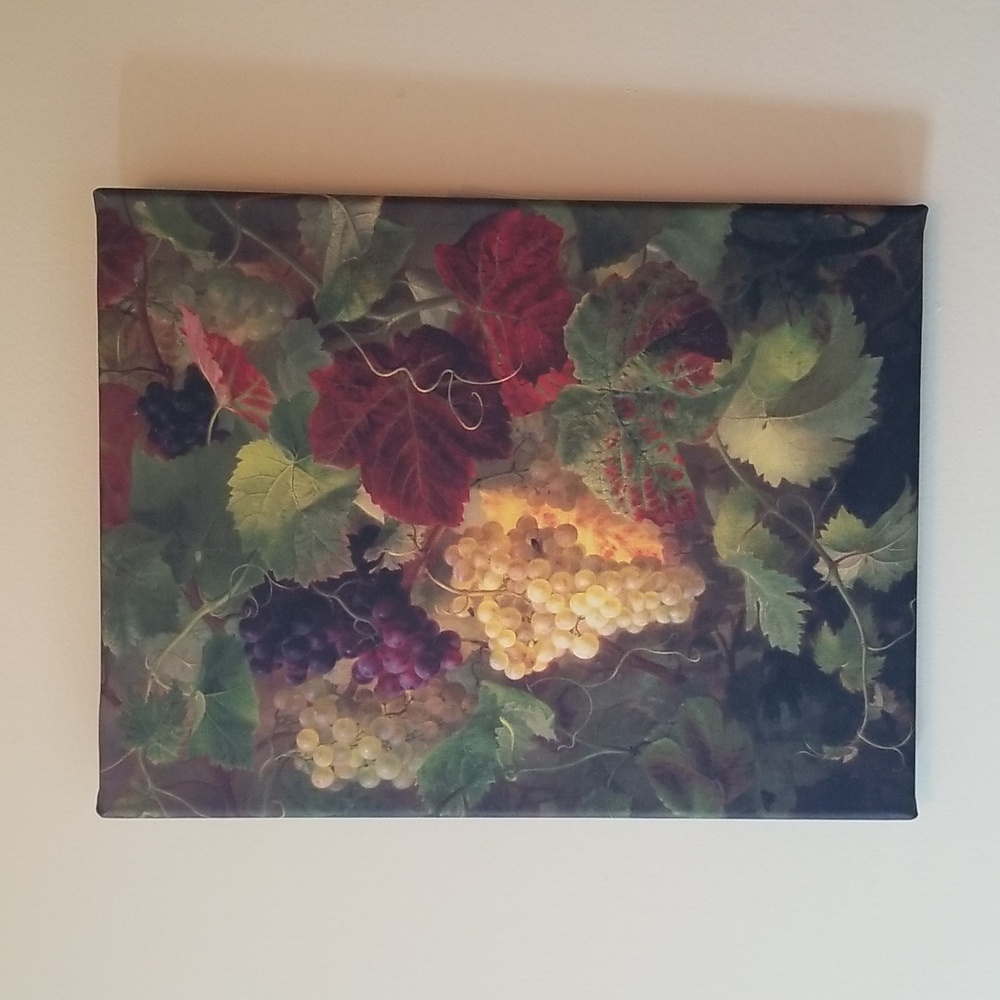 Vibrant Grape Vine Art Print On Canvas